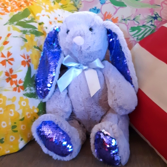 Unbranded | Toys | Purple Rabbit Sequin Long Ear Plush Stuffed Animal ...